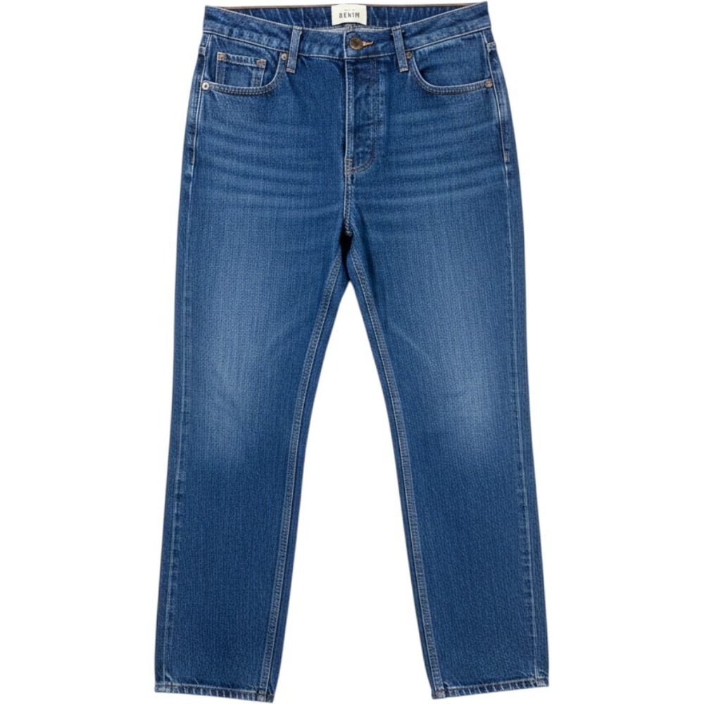 Sezane The Slim Parfait High Rise Straight Leg Jeans Indigo Blue Size 38 US 6